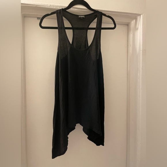 Express Black Racer Back Flowy‎ Tank Top size Small - Picture 3 of 6